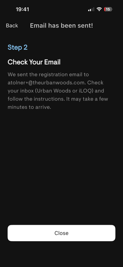 Check your email for the link